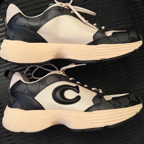 Coach Women's Strider Sneaker Graphite Charcoal 8.5 Signature Canvas No Box - Picture 2 of 16